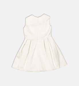 La Mia Bambina A-line Bow-applique Dress, Ivory, 12.5y, Packshot View