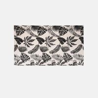 Tropical Leaf-print Cotton Rug