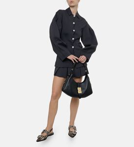 Ganni Puff Long-sleeve Regular-fit Blazer, Model View