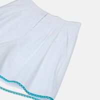 Scalloped Hem Wide-leg Shorts