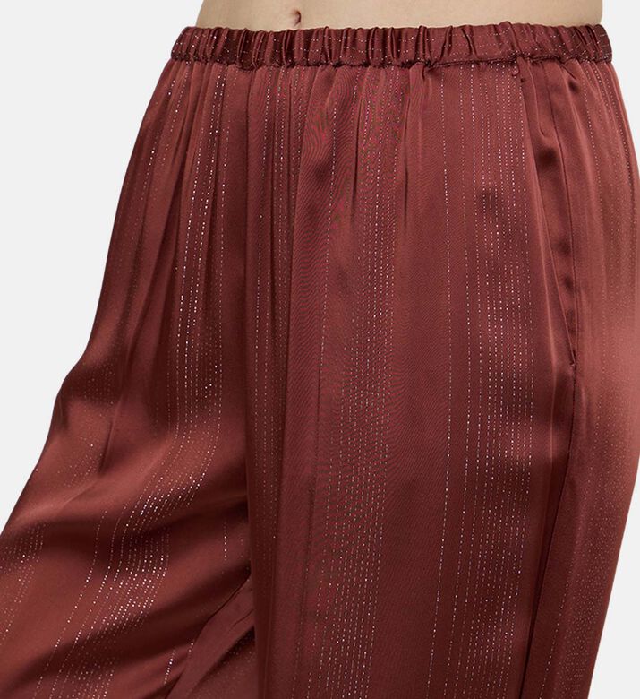 Satin Pinstriped Regular-fit Trousers