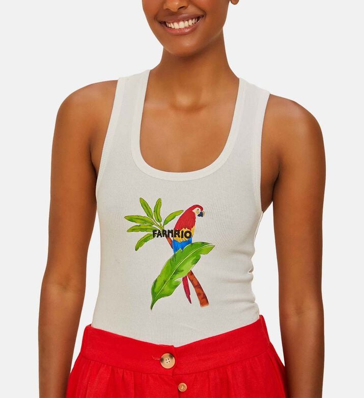 Macaw Bird Pattern Tank Top