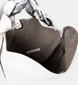 حقيبة هوبو بسلسلة من جلد العجل