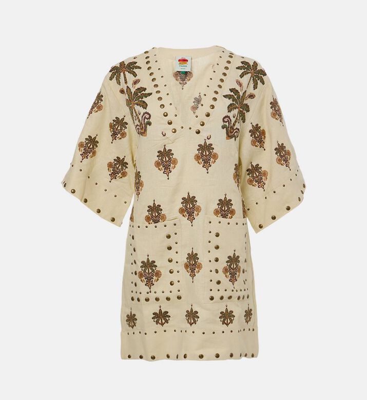 Coconut Tree Tapestry Tunic Mini Dress Coconut Tree Tapestry Tunic Mini Dress