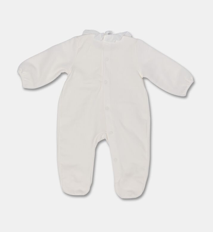 My First Collection Lace Bow Footed Baby Romper, Packshot View