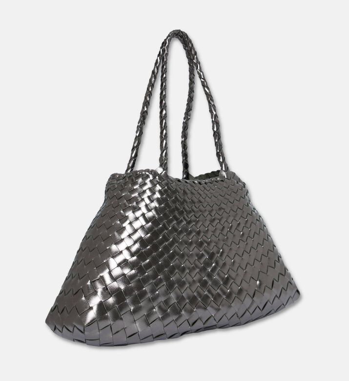 Dragon Diffusion Santa Croce Big Leather Bag, Grey, Packshot View
