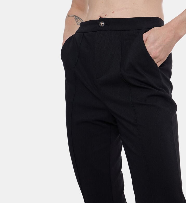 Edward Achour Paris High-waisted Cropped Trousers, Model View Edward Achour Paris High-waisted Cropped Trousers, Model View