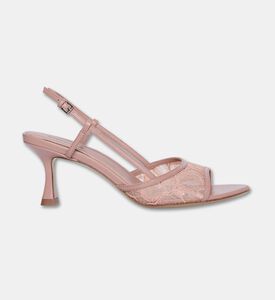 Lola Cruiz Alberta Lace Slingback Sandals, Nude, Eu-39, Packshot View