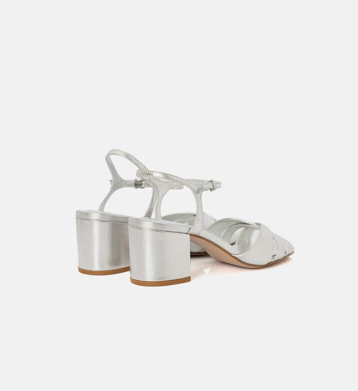 Napa Leather Mid-heel Sandals