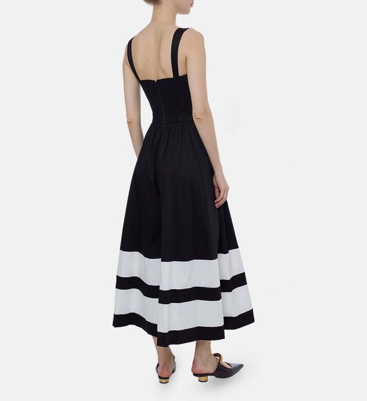 Striped Wide Straps Midi Dress Striped Wide Straps Midi Dress