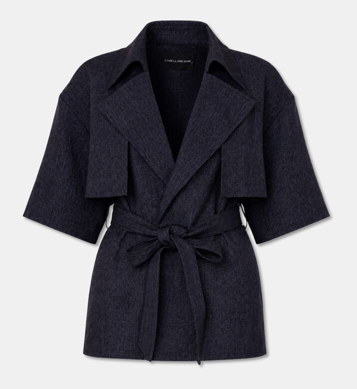 Camilla and Marc Belted Short-sleeve Coat, Packshot View