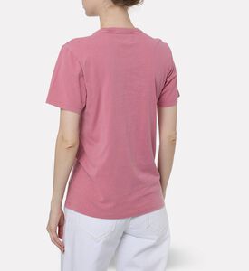Isabel Marant Zewel Red Lip Straight-cut T-shirt, Pink, M, Model View