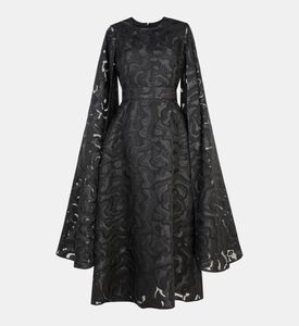 Shadow Bird Cape Sleeves Dress