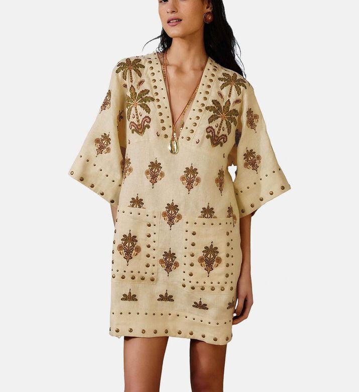 Coconut Tree Tapestry Tunic Mini Dress
