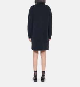 فستان قصير بياقة عالية