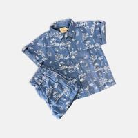 Tropical-print Shirt Shorts Set