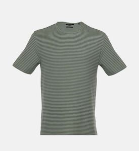 تيشيرت بنقشة مخطط بياقة مستديرة