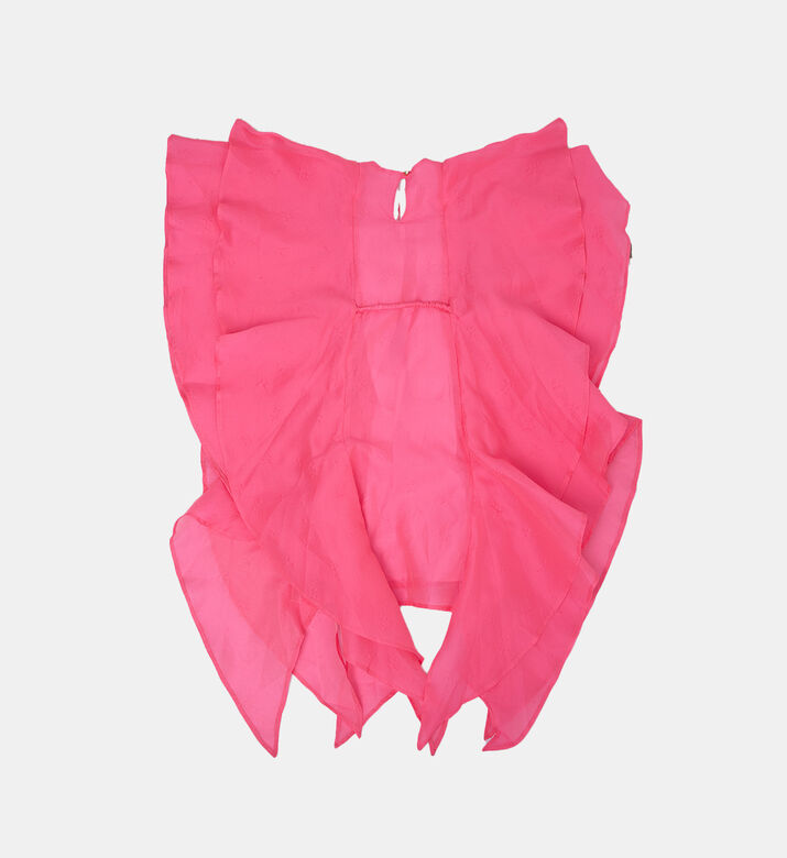 فستان منقوش بقصة بتلات ورود للبنات