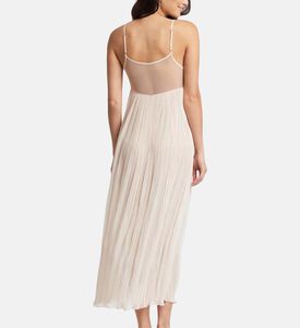 Long Pleated V-neck Dress Long Pleated V-neck Dress