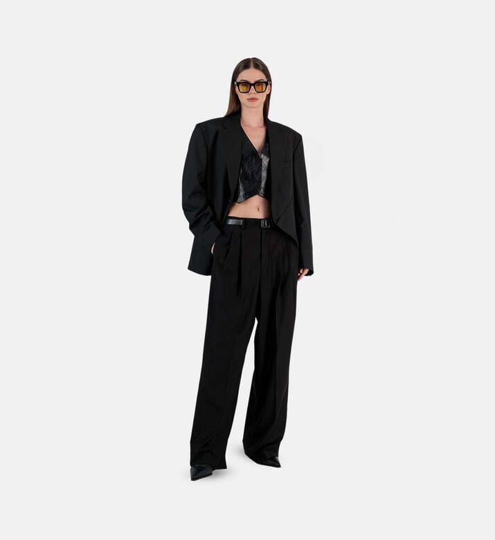 Fold-over Silk Blazer