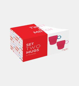 Porcelain Colored Handle Mug