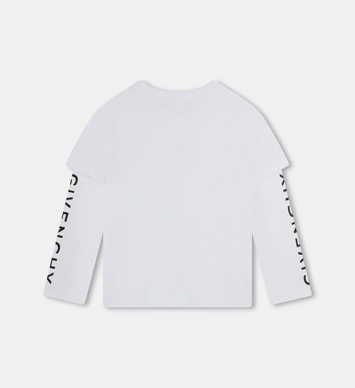 Sleeves Print Cotton T-shirt