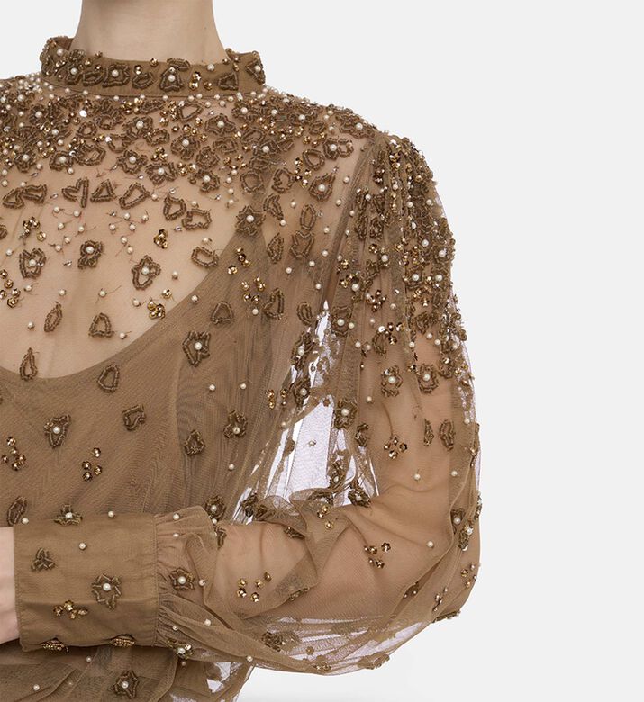 Farm Rio Floral-embroidery Regular-fit Cardigan, Model View