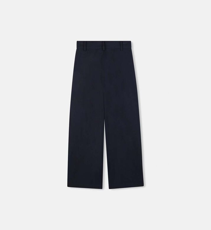 Twill Wide-leg Pants
