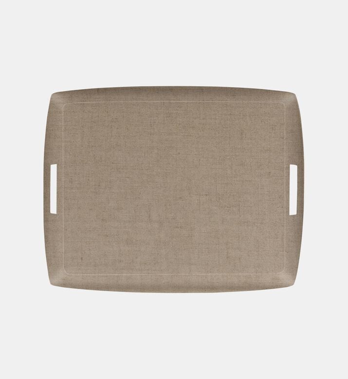 Linen Tan Rimmed Acrylic Tray