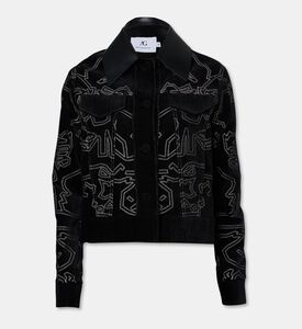 Arad Ghaderian Pazyryk Embroidered Corduroy Cropped Jacket, Packshot View
