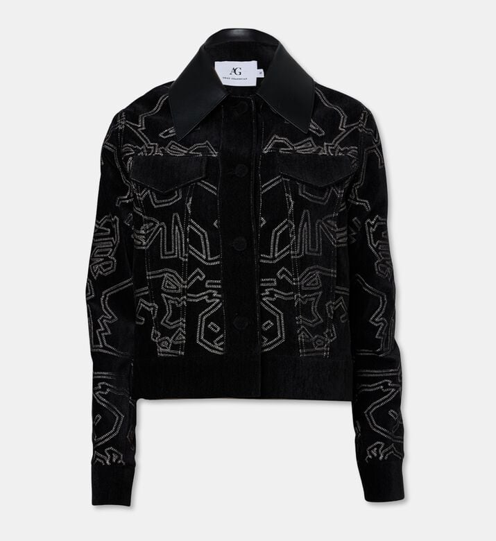Arad Ghaderian Pazyryk Embroidered Corduroy Cropped Jacket, Packshot View