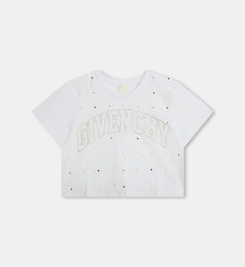 Cotton Jersey Tee-shirt With Swarovski Cotton Jersey Tee-shirt With Swarovski