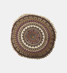 Gaddi Embroidered Pompom Filled And Vaccumed Cushion