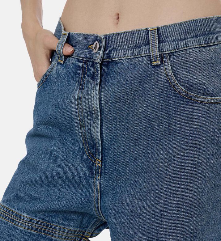 Side Cut-out Denim Pants