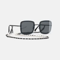 Acetate Chain Detail Sunglasses