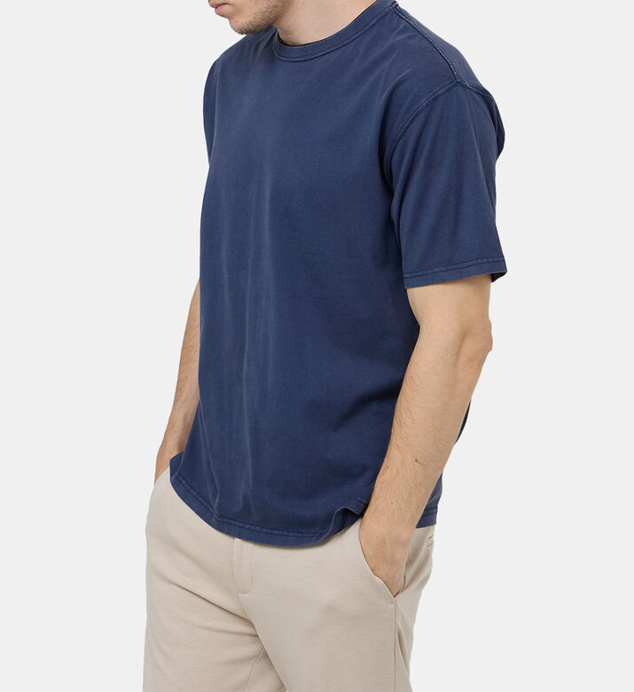 تيشيرت قطن بياقة مستديرة سادة تيشيرت قطن بياقة مستديرة سادة