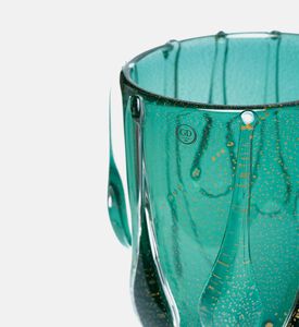 مزهرية من كريستال وجرافيت