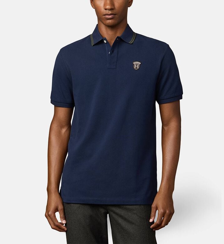Hackett London Polo Badge, Navy, Xl, Model View