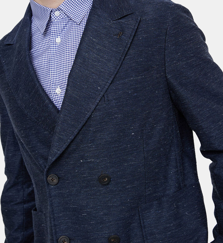 Cotton Linen Piquet Blazer