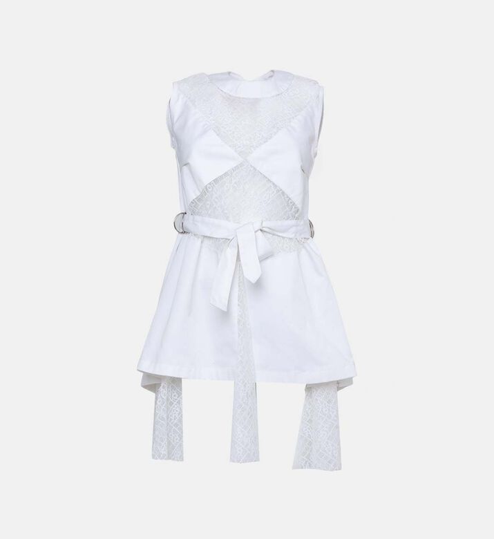 Bayara Twill Cotton Lace Dress