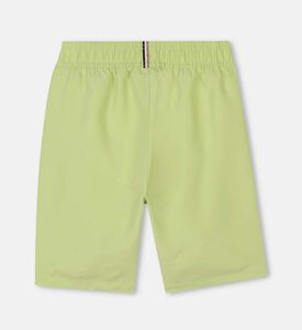 شورت بحزام خصر مطاطي بجيوب مفتوحة بطبعة شعار