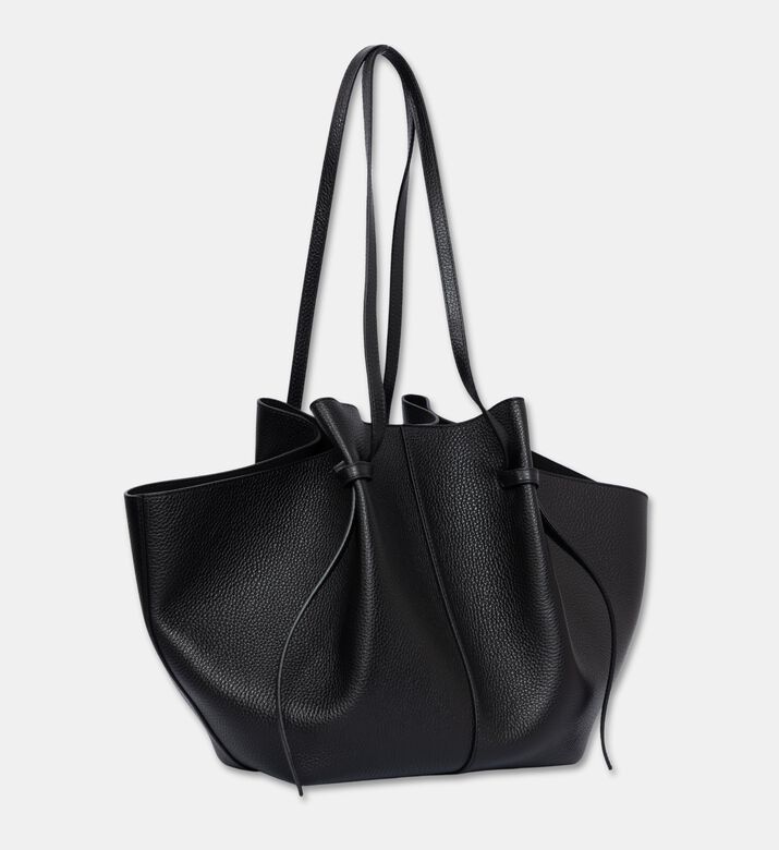 Yuzefi Mochi Suede Large Bag, Black, Packshot View