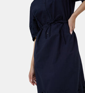 Cutwork Short Sleeve Midi Dress