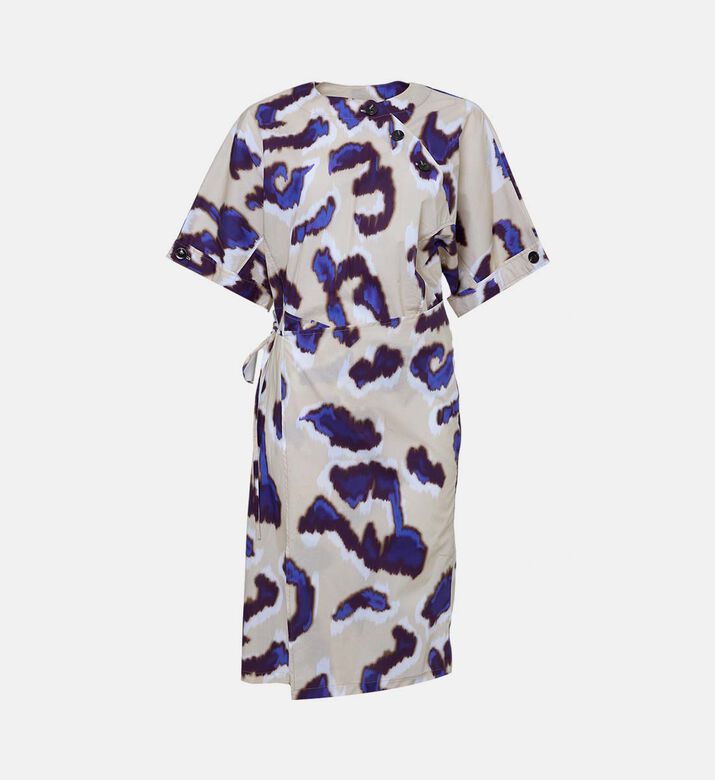 فستان إكوادور قطن بوبلين بطبعة