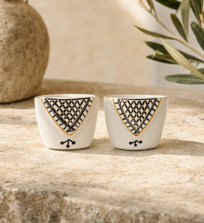 Noorena Koufiyah 2-piece Shot Glasses Set, Model View