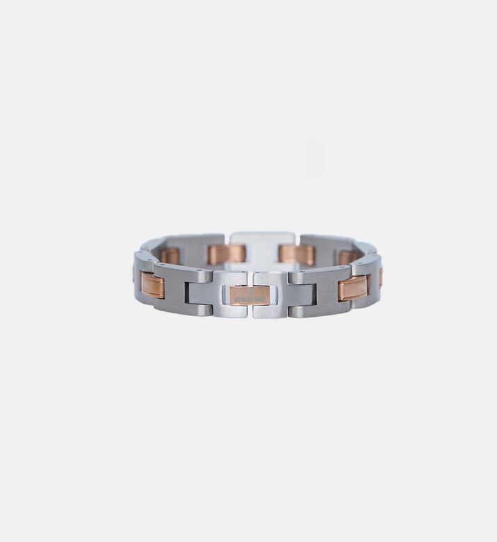 Stainless Steel Rose Gold-details Bracelet
