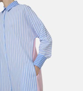 قميص طويل مخطط بلون باستيل