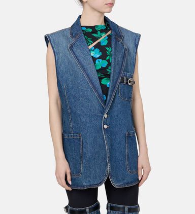 Delave Strap Denim Vest