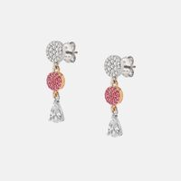 Lucentissima Round Cubic Zirconia Silver Earrings