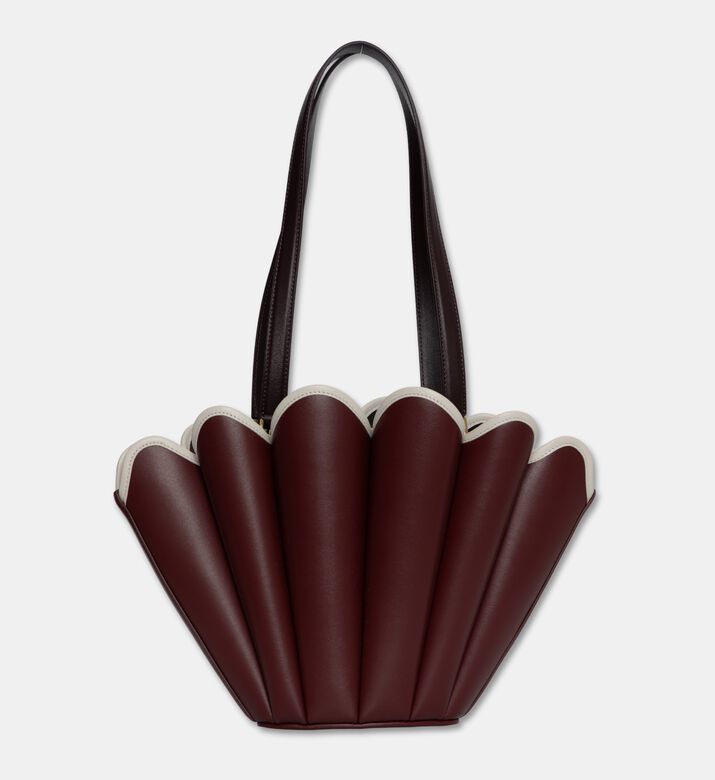 Mlouye Seashell Leather Mini Tote Bag, Burgundy, Packshot View